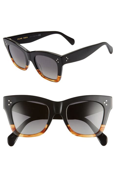 black square sunglasses celine|celine 50mm polarized square sunglasses.